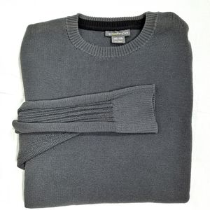 Exofficio Charcoal Grey Crewneck Ribbed Sweater